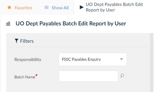 uo dept payables batch edit