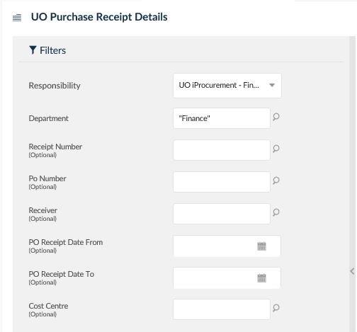 uo purchase receipt details